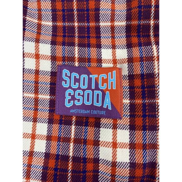 Scotch & Soda Mens Flannel Button Shirt Amsterdam Couture Small - Picture 7 of 10